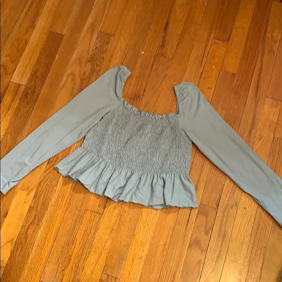 Blue/gray off shoulder top - Picture 2 of 2